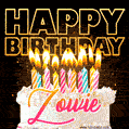 Zowie - Animated Happy Birthday Cake GIF Image for WhatsApp