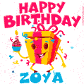 Funny Happy Birthday Zoya GIF