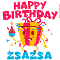 Funny Happy Birthday Zsazsa GIF