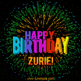 New Bursting with Colors Happy Birthday Zurie GIF and Video with Music