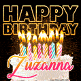 Zuzanna - Animated Happy Birthday Cake GIF Image for WhatsApp