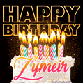 Zymeir - Animated Happy Birthday Cake GIF for WhatsApp