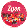 Happy Birthday Cake with Name Zyon - Free Download