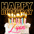 Zyon - Animated Happy Birthday Cake GIF Image for WhatsApp