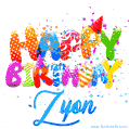 Happy Birthday Zyon - Creative Personalized GIF With Name