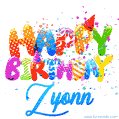 Happy Birthday Zyonn - Creative Personalized GIF With Name