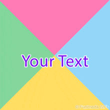 A colorful looping animation of four soft pastel triangles radiating from the center — pink, mint green, sky blue, and lemon yellow — rotating slowly to form a dynamic background.