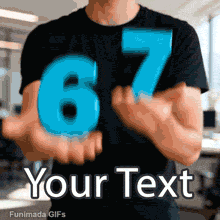 What does 67 mean? It doesn't matter! Customize this hilarious, random 67 meme GIF with your own caption and share the peak modern internet humor.