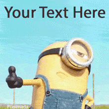 Animated GIF of a Minion with a skeptical expression slowly giving a thumbs up. A popular editable meme template for expressing reluctant approval.