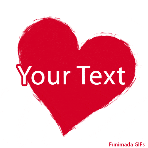 Large red heart with rough edges fills the center of a white canvas, with editable white text in the middle—perfect for romantic messages or affectionate notes.